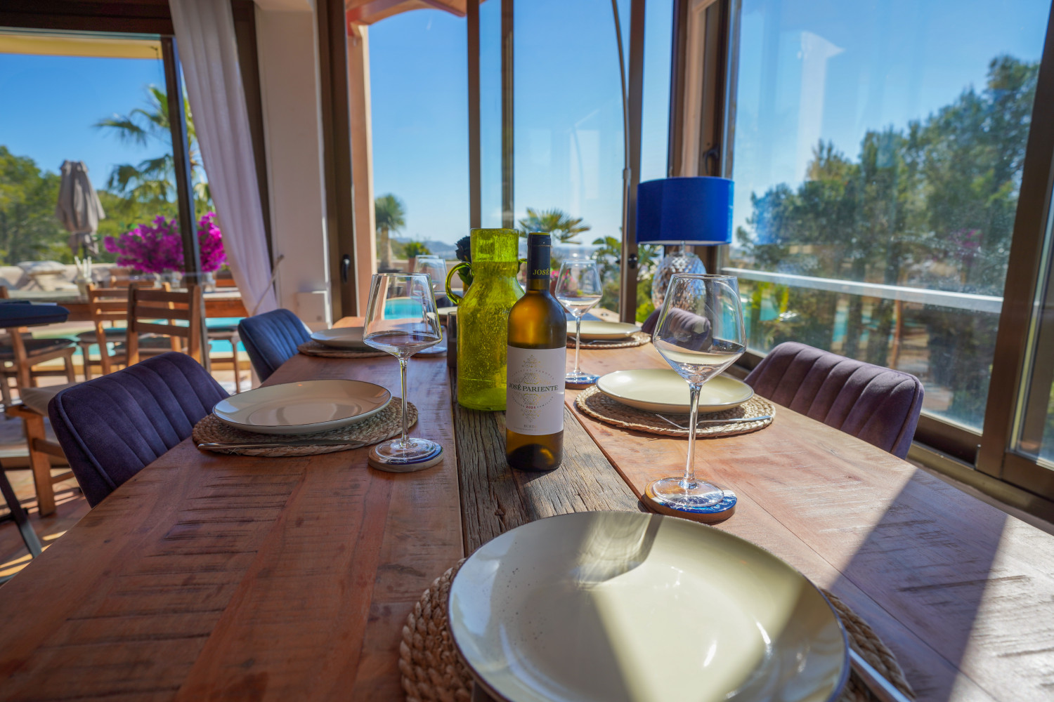 The dining area
