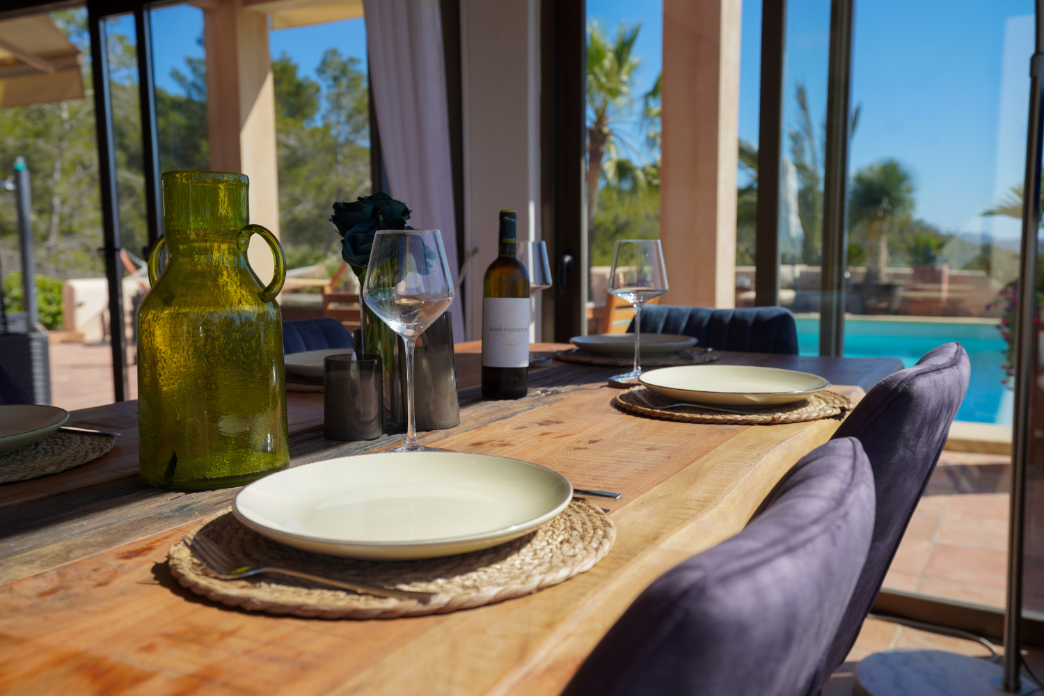 The dining area